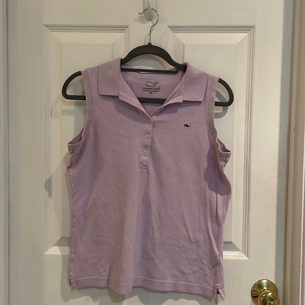 Vineyard Vines lilac sleeveless polo size Medium